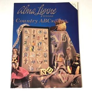 1994 Cross Stitch Patterns Country ABCs Alphabet Letters by Alma Lynne Vintage